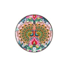 Pink Peacock Bird Pattern Texture Hat Clip Ball Marker (4 Pack) by Cowasu