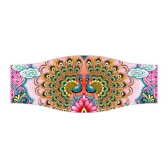 Pink Peacock Bird Pattern Texture Stretchable Headband by Cowasu