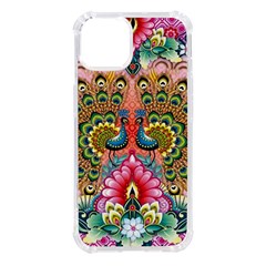 Pink Peacock Bird Pattern Texture Iphone 14 Tpu Uv Print Case