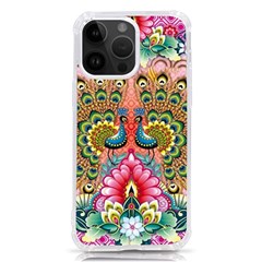 Pink Peacock Bird Pattern Texture Iphone 14 Pro Max Tpu Uv Print Case