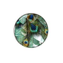 Peacock Feathers Feather Blue Green Hat Clip Ball Marker (4 Pack) by Cowasu