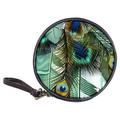 Peacock Feathers Feather Blue Green Classic 20-cd Wallets by Cowasu