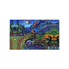 Psychedelic Landscape Sticker (rectangular) by Cowasu