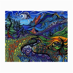 Psychedelic Landscape Small Glasses Cloth (2 Sides) by Cowasu