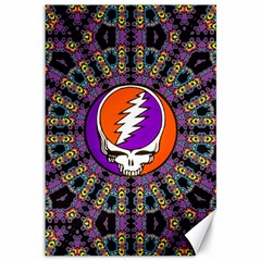 Gratefuldead Grateful Dead Pattern Canvas 12  X 18  by Cowasu