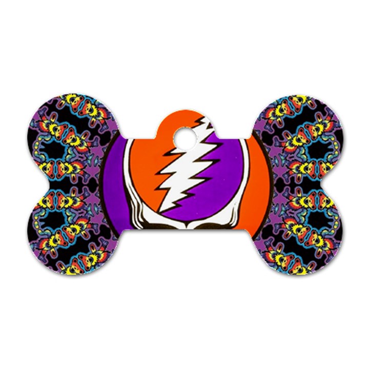 Gratefuldead Grateful Dead Pattern Dog Tag Bone (Two Sides)