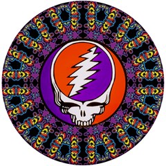 Gratefuldead Grateful Dead Pattern Uv Print Round Tile Coaster by Cowasu