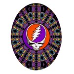 Gratefuldead Grateful Dead Pattern Oval Glass Fridge Magnet (4 pack) Front