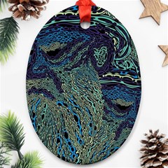 Dark Psychedelic Ornament (oval) by Cowasu