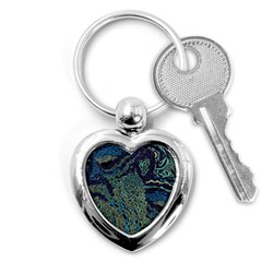 Dark Psychedelic Key Chain (heart) by Cowasu