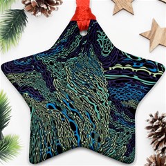 Dark Psychedelic Star Ornament (two Sides) by Cowasu