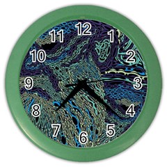 Dark Psychedelic Color Wall Clock by Cowasu