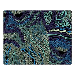 Dark Psychedelic Two Sides Premium Plush Fleece Blanket (large) by Cowasu