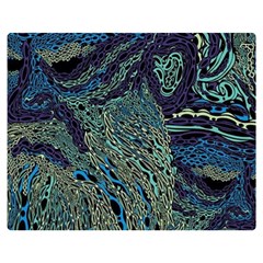 Dark Psychedelic Premium Plush Fleece Blanket (medium) by Cowasu