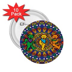 Grateful Dead Pattern 2 25  Buttons (10 Pack)  by Cowasu