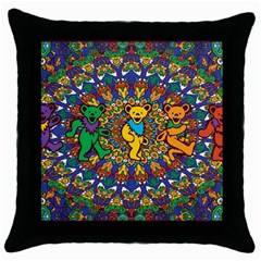 Grateful Dead Pattern Throw Pillow Case (black) by Cowasu