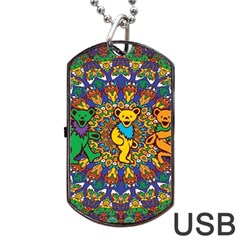 Grateful Dead Pattern Dog Tag Usb Flash (one Side)