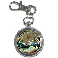 Surreal Art Psychadelic Mountain Key Chain Watches by Cowasu