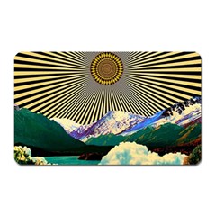 Surreal Art Psychadelic Mountain Magnet (rectangular) by Cowasu