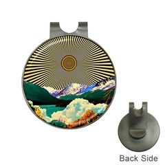 Surreal Art Psychadelic Mountain Hat Clips With Golf Markers by Cowasu