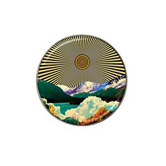 Surreal Art Psychadelic Mountain Hat Clip Ball Marker by Cowasu