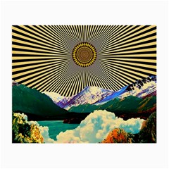 Surreal Art Psychadelic Mountain Small Glasses Cloth (2 Sides) by Cowasu