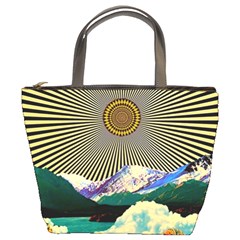 Surreal Art Psychadelic Mountain Bucket Bag by Cowasu