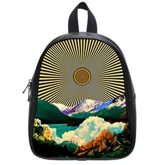 Surreal Art Psychadelic Mountain School Bag (small) by Cowasu