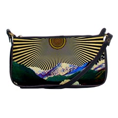 Surreal Art Psychadelic Mountain Shoulder Clutch Bag by Cowasu