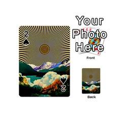 Surreal Art Psychadelic Mountain Playing Cards 54 Designs (mini) by Cowasu