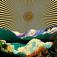 Surreal Art Psychadelic Mountain Play Mat (rectangle) by Cowasu