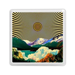 Surreal Art Psychadelic Mountain Memory Card Reader (square) by Cowasu