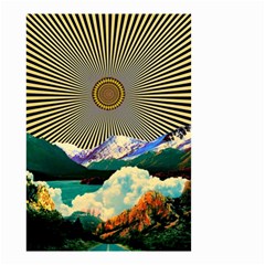 Surreal Art Psychadelic Mountain Small Garden Flag (two Sides) by Cowasu