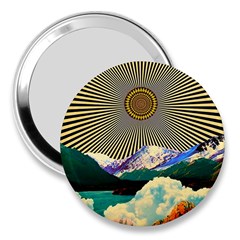 Surreal Art Psychadelic Mountain 3  Handbag Mirrors by Cowasu