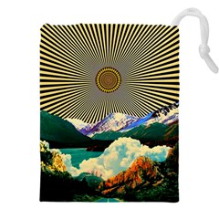 Surreal Art Psychadelic Mountain Drawstring Pouch (5xl)