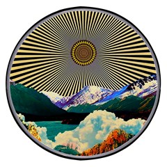 Surreal Art Psychadelic Mountain Wireless Fast Charger(black) by Cowasu