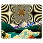 Surreal Art Psychadelic Mountain Premium Plush Fleece Blanket (Small) 50 x40  Blanket Front