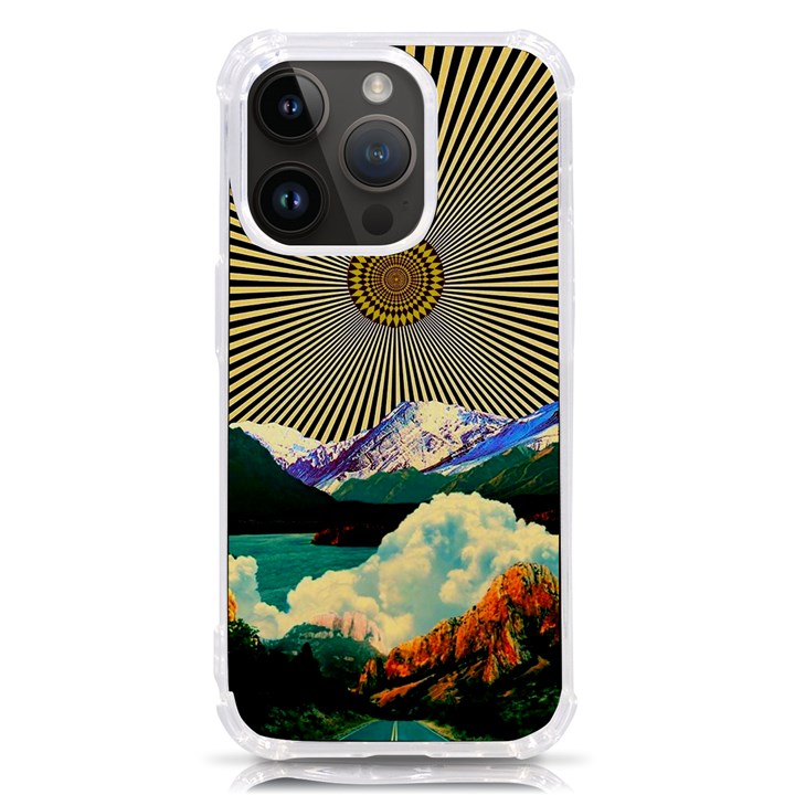 Surreal Art Psychadelic Mountain iPhone 14 Pro TPU UV Print Case