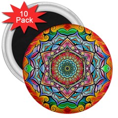 Mandalas Psychedelic 3  Magnets (10 Pack)  by Cowasu