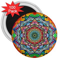 Mandalas Psychedelic 3  Magnets (100 Pack) by Cowasu