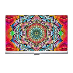 Mandalas Psychedelic Business Card Holder by Cowasu