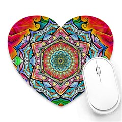 Mandalas Psychedelic Heart Mousepad by Cowasu