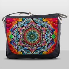 Mandalas Psychedelic Messenger Bag by Cowasu