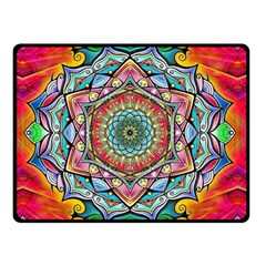 Mandalas Psychedelic Two Sides Fleece Blanket (small) by Cowasu