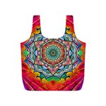 Mandalas Psychedelic Full Print Recycle Bag (S) Back