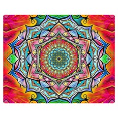 Mandalas Psychedelic Two Sides Premium Plush Fleece Blanket (medium) by Cowasu