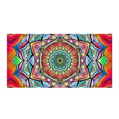 Mandalas Psychedelic Satin Wrap 35  X 70  by Cowasu