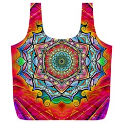 Mandalas Psychedelic Full Print Recycle Bag (xxl) by Cowasu