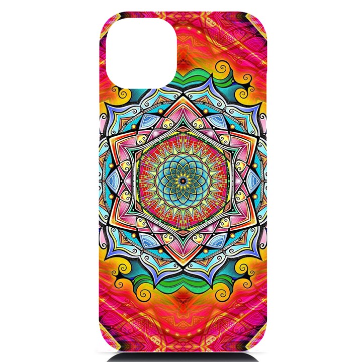 Mandalas Psychedelic iPhone 14 Plus Black UV Print Case