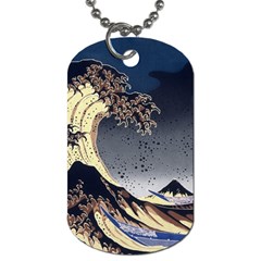 The Great Wave Off Kanagawa Japan Japanese Waves Dog Tag (two Sides) by Cowasu